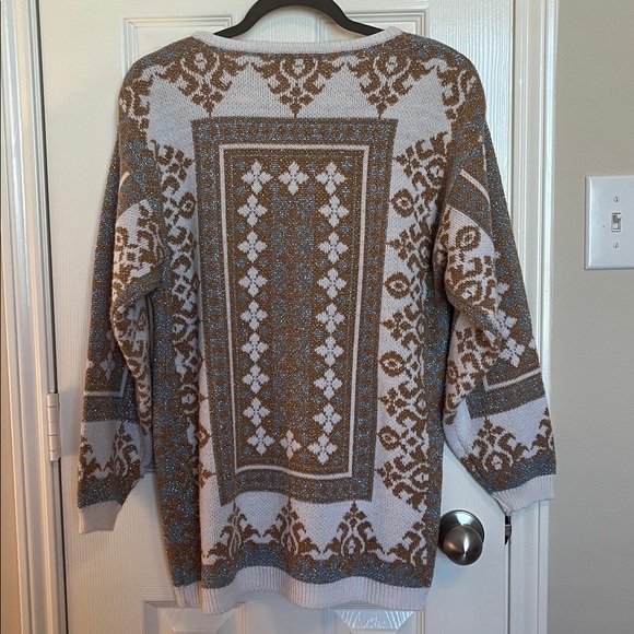 Alexa Grace Vintage Metallic Jeweled Sweater - Picture 6 of 8